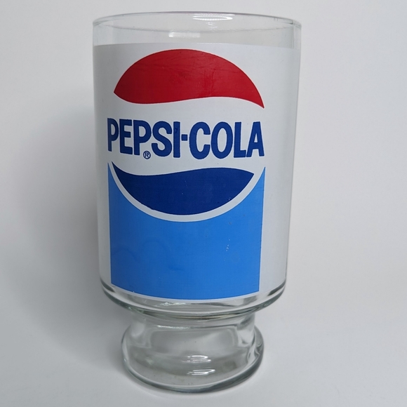 Vintage Pepsi-Cola Drinking Glass 32 Oz Jumbo Tumbler Large Red White Blue - Picture 7 of 7